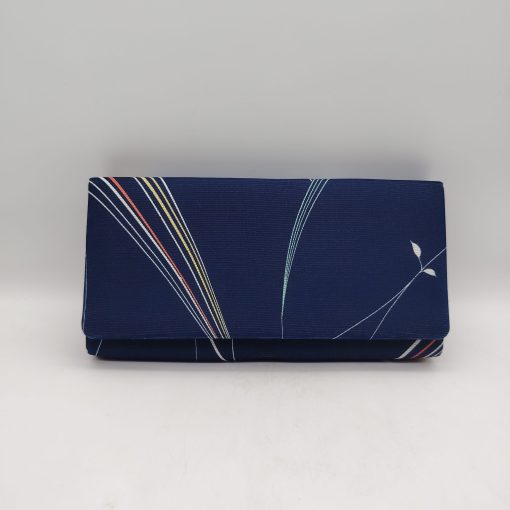 Borsetta per kimono blu in tessuto "ro"