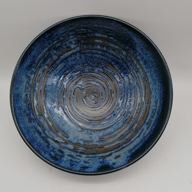 Ciotola da ramen blu con spirali nere 900ml - immagine 2