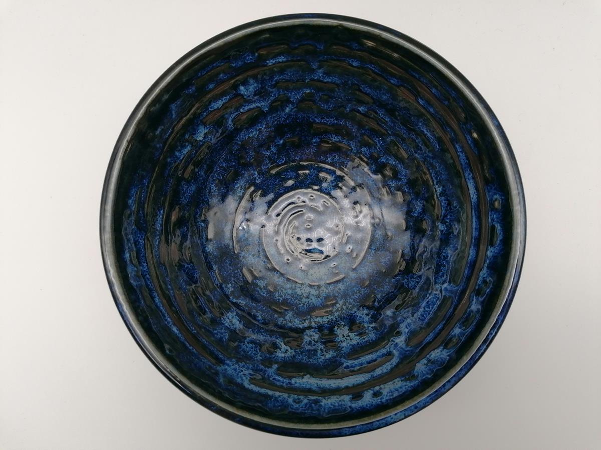 Ciotola da domburi con spirali blu 450ml - immagine 3