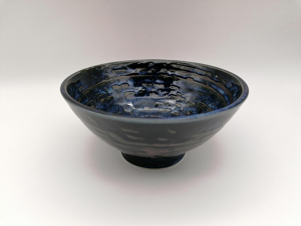 Ciotola da domburi con spirali blu 450ml