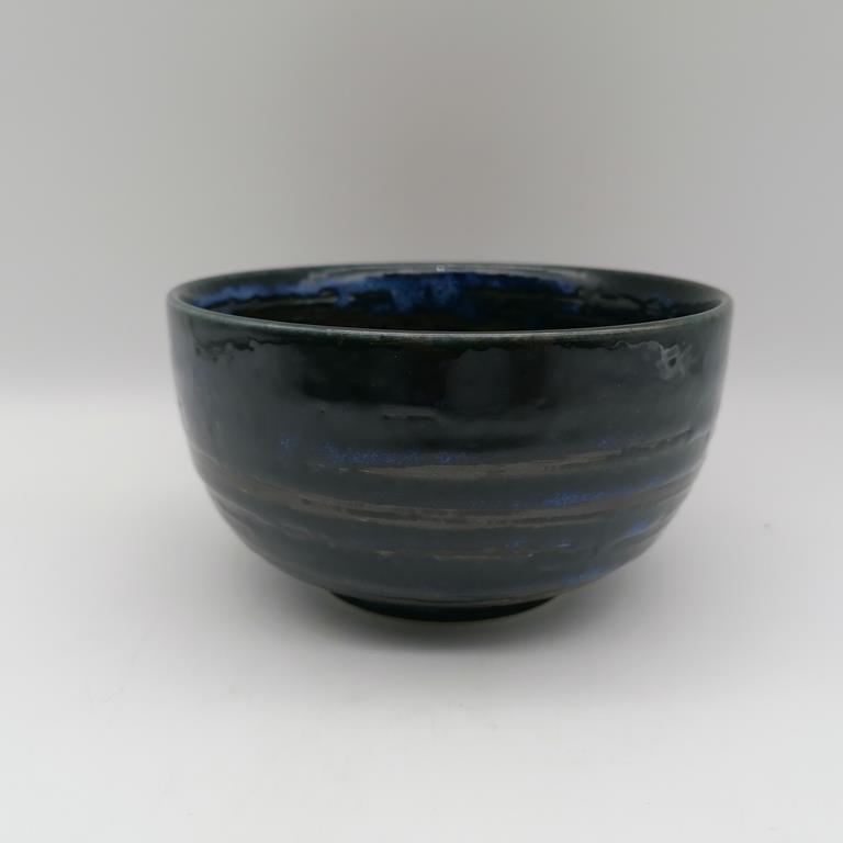 Ciotola da riso tonda con spirali blu - immagine 3