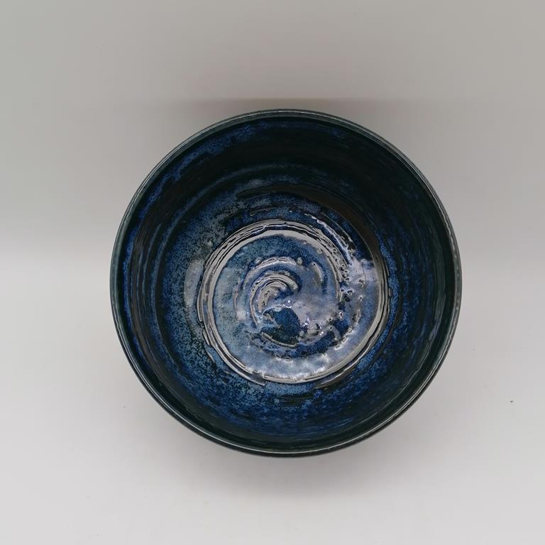 Ciotola da riso tonda con spirali blu - immagine 2