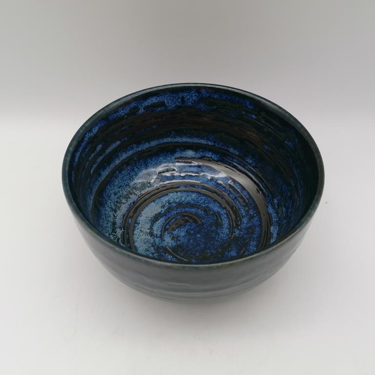 Ciotola da riso tonda con spirali blu - immagine 4