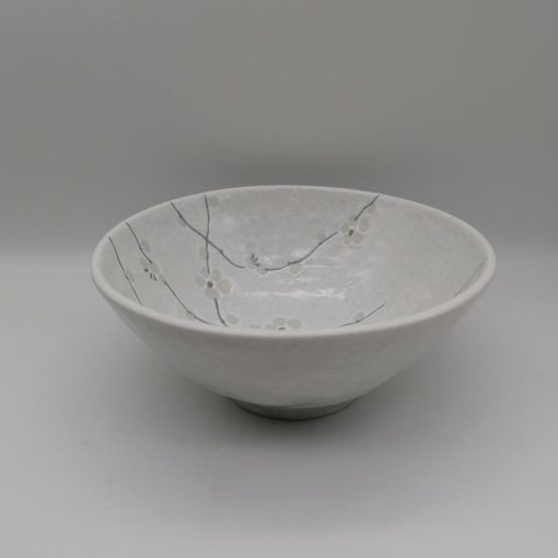Ciotola da udon bianca con sakura