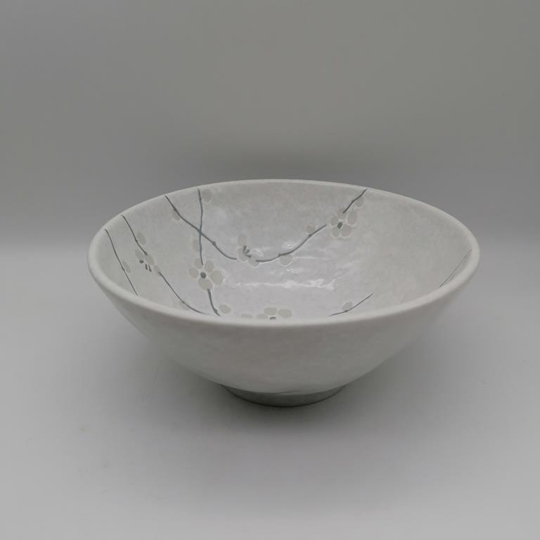 Ciotola da udon bianca con sakura