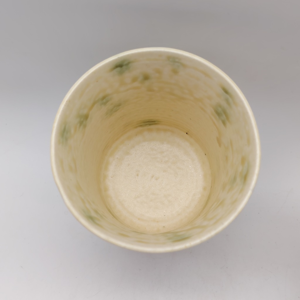 Coppia di tazze in ceramica Kyoyaki - Yuusai Hana Mishima "Kiku" - immagine 8