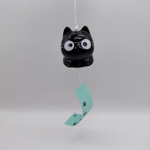 Furin giapponese in ceramica - Gatto nero