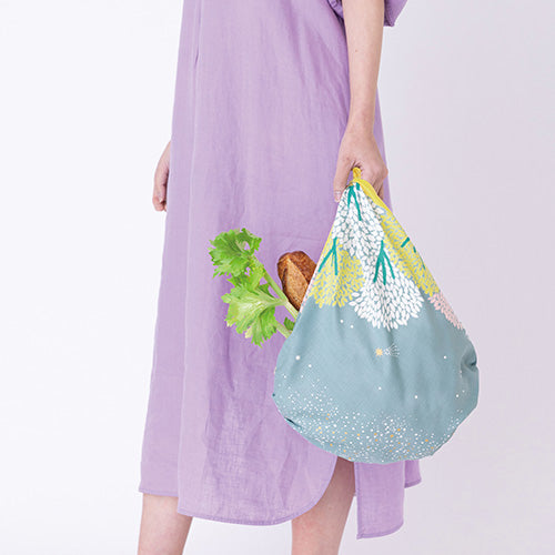 Furoshiki Hime Musubi - Notte di sakura, in cotone organico giallo | 70cm - immagine 4
