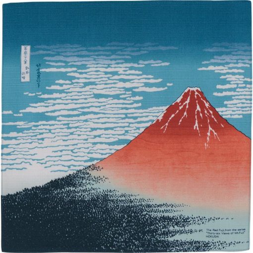 Furoshiki Ukiyo-e Hokusai "Il Fuji rosso" 104cm