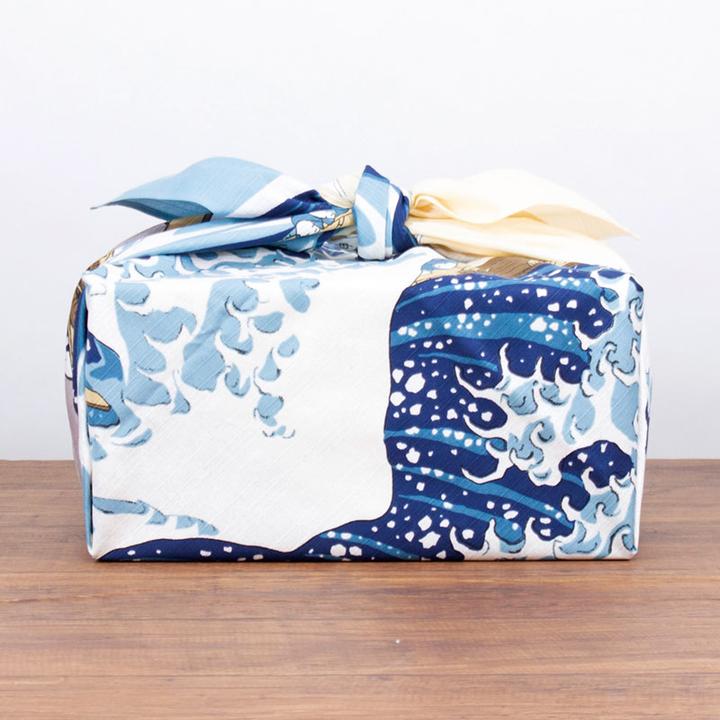 Furoshiki Ukiyo-e Hokusai "La grande onda" 104cm - immagine 3