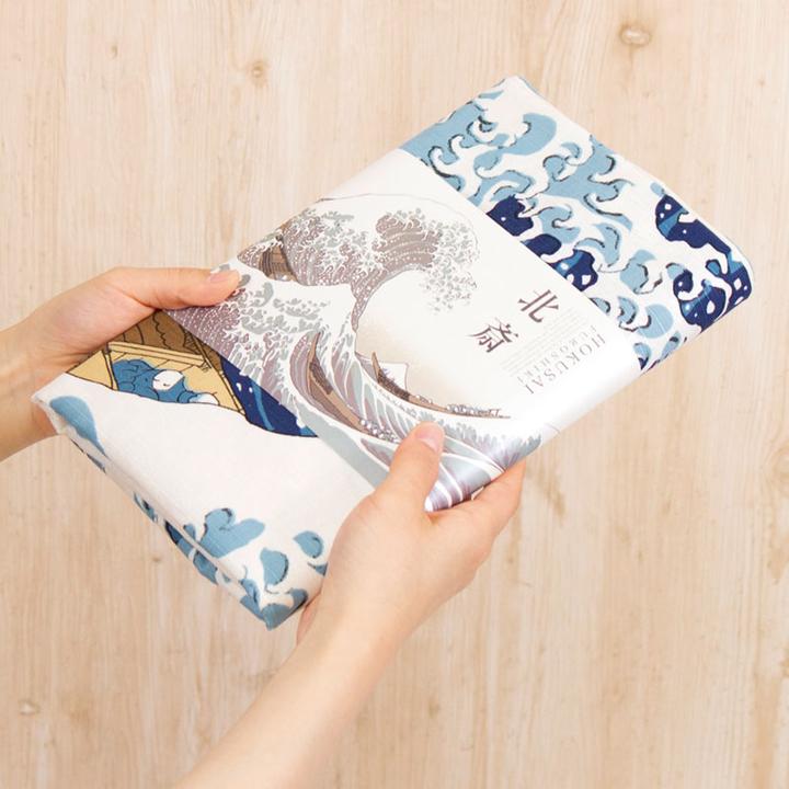 Furoshiki Ukiyo-e Hokusai "La grande onda" 104cm - immagine 7