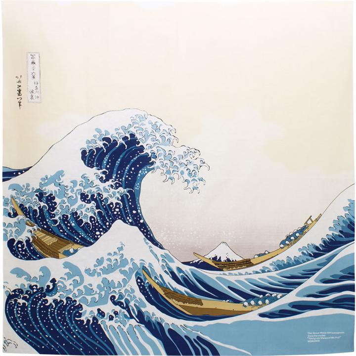 Furoshiki Ukiyo-e Hokusai "La grande onda" 70cm