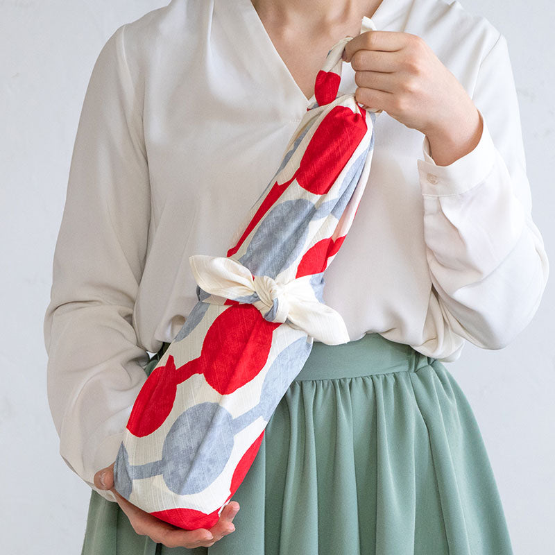 Furoshiki Yumeji Takehisa | Tsunagi-Dango rosso - 90cm - immagine 4