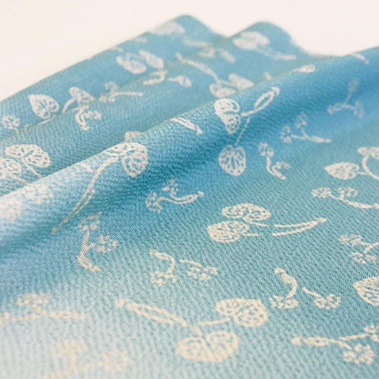 Furoshiki in seta di chirimen decorato in yuzen KARACHO 45cm - immagine 6