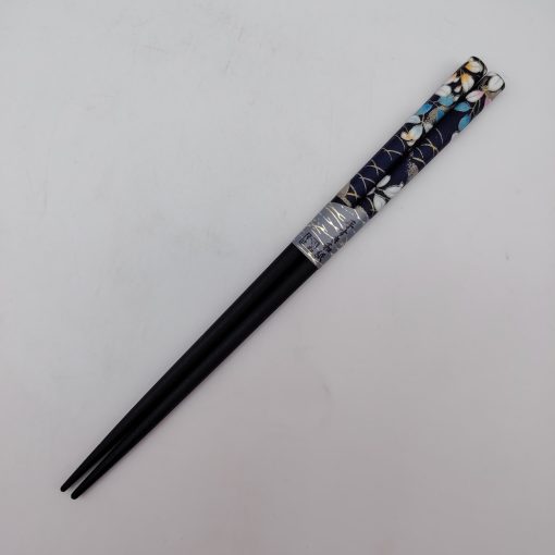 Hashi, bacchette giapponesi nere in legno con "hagi" 22,5cm