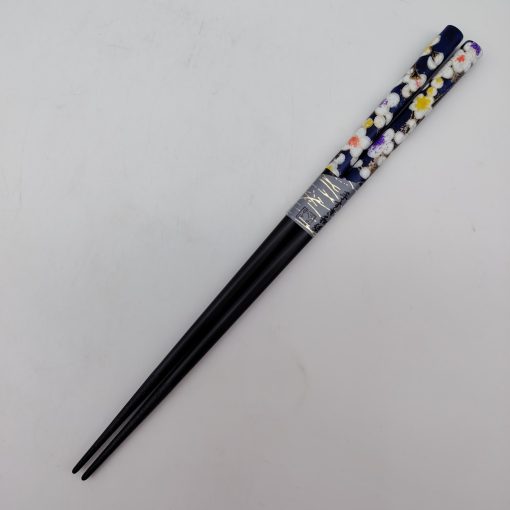 Hashi, bacchette giapponesi nere in legno con "ume" 22,5cm