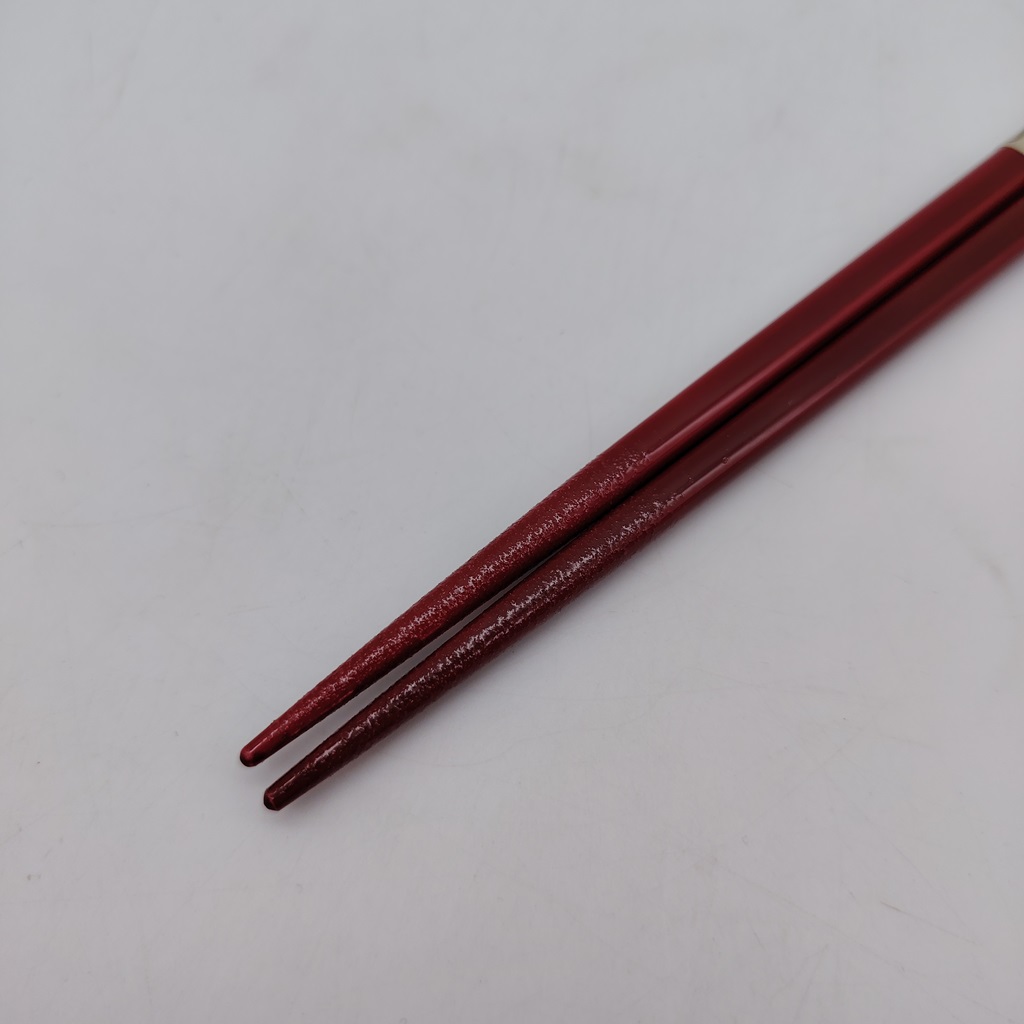 Hashi, bacchette giapponesi rosse in legno con pesciolini 23cm - immagine 3