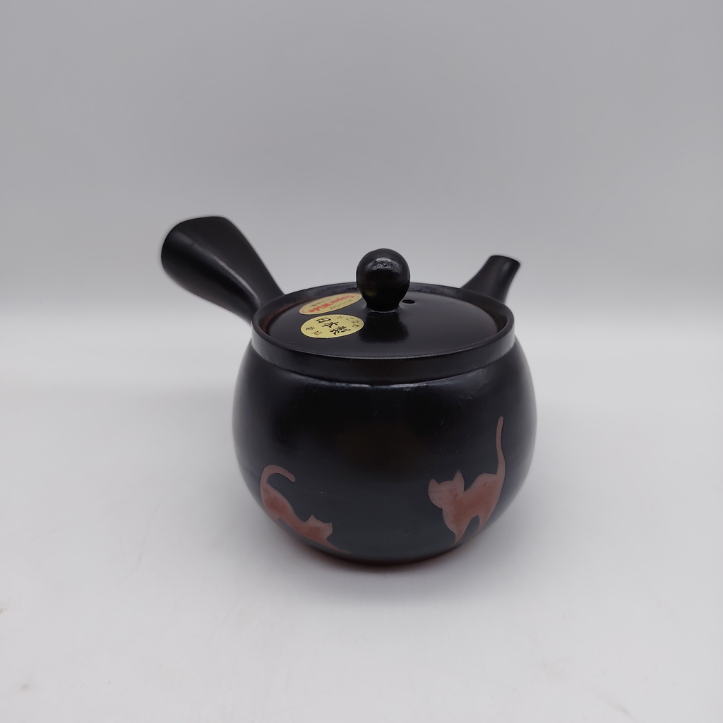 Kyusu nera con gattini - 270ml