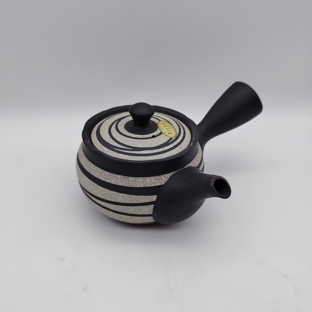 Kyusu nera con spirali grigie - 340ml - immagine 3
