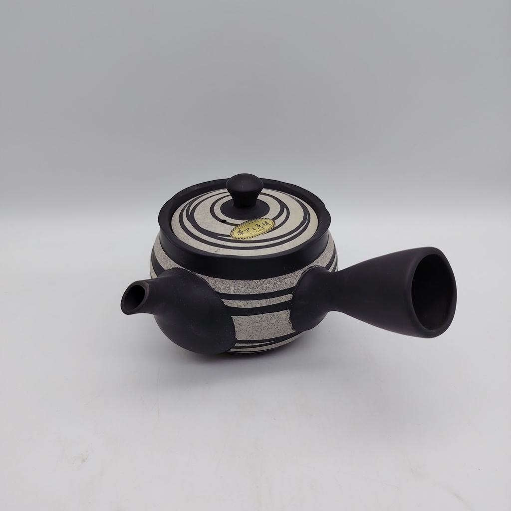 Kyusu nera con spirali grigie - 340ml - immagine 4