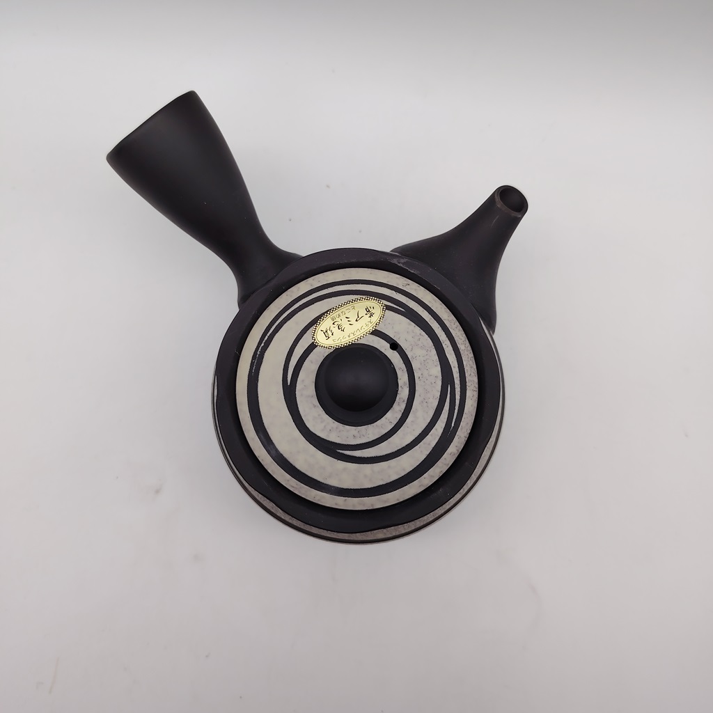 Kyusu nera con spirali grigie - 340ml - immagine 5