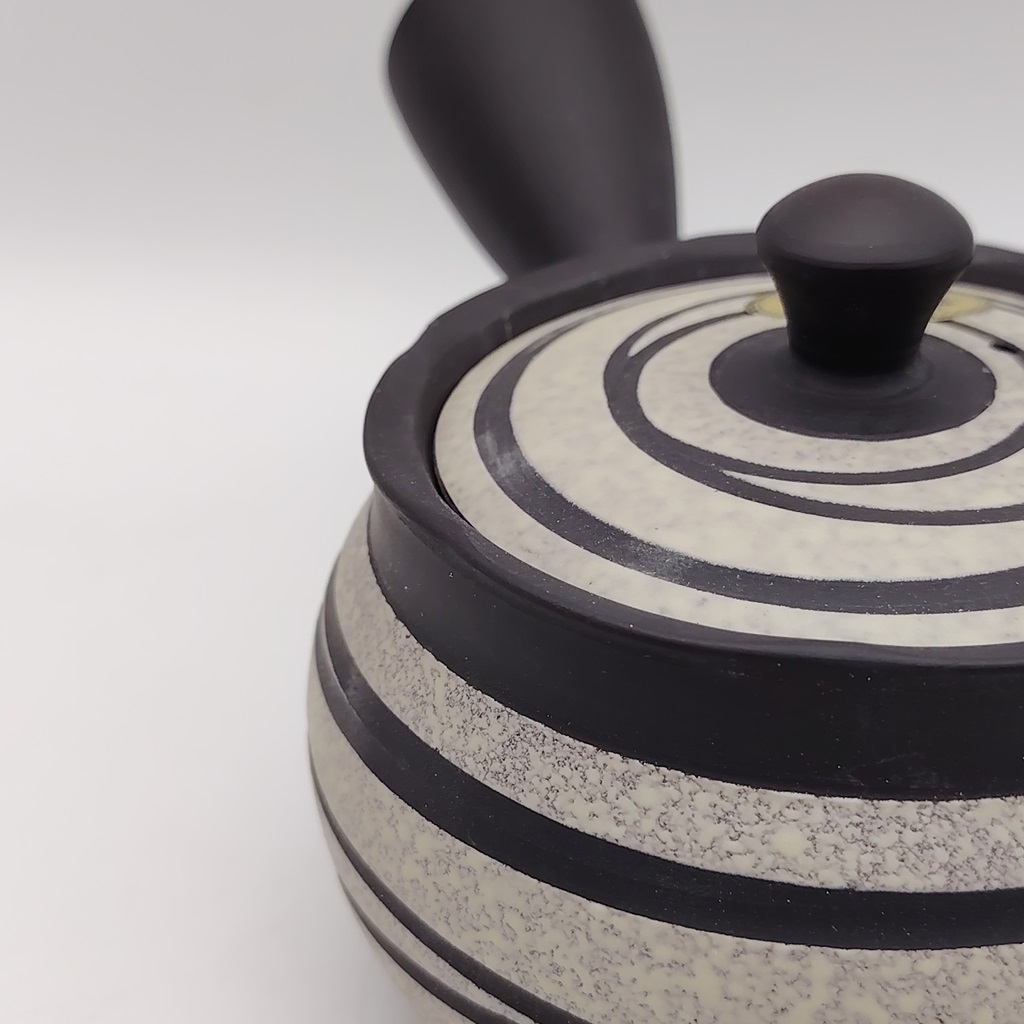 Kyusu nera con spirali grigie - 340ml - immagine 6