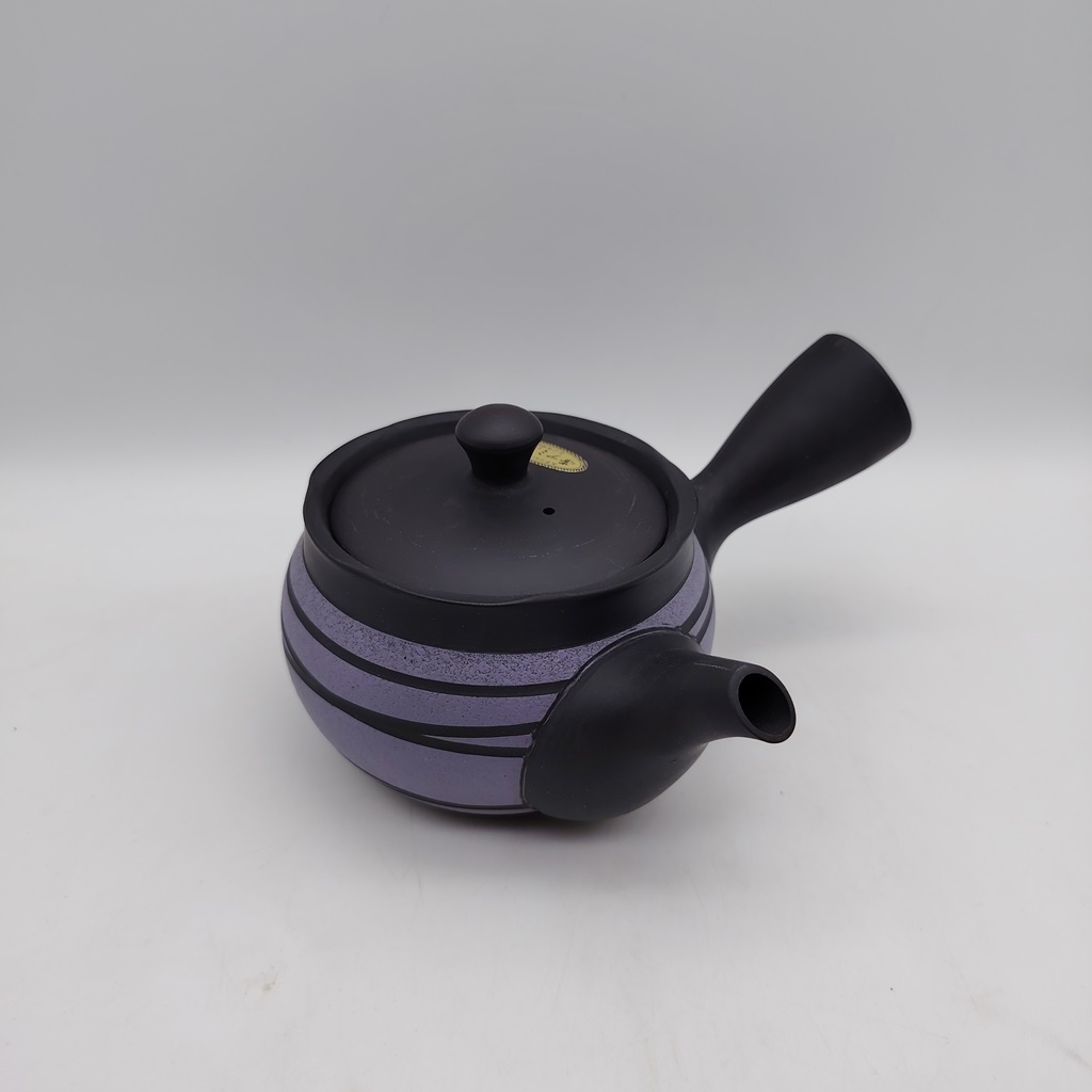 Kyusu nera con spirali viola - 340ml - immagine 3