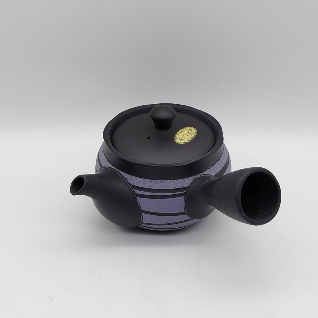 Kyusu nera con spirali viola - 340ml - immagine 4