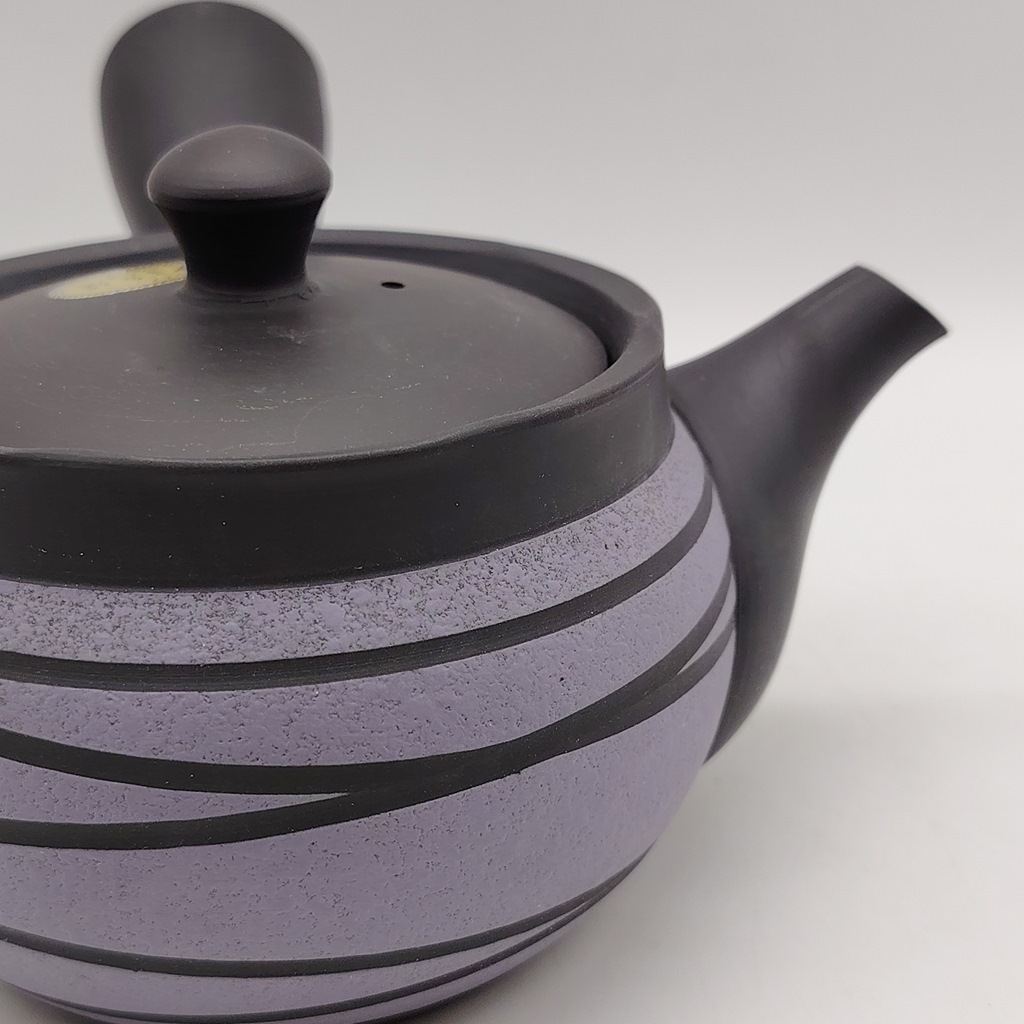 Kyusu nera con spirali viola - 340ml - immagine 6