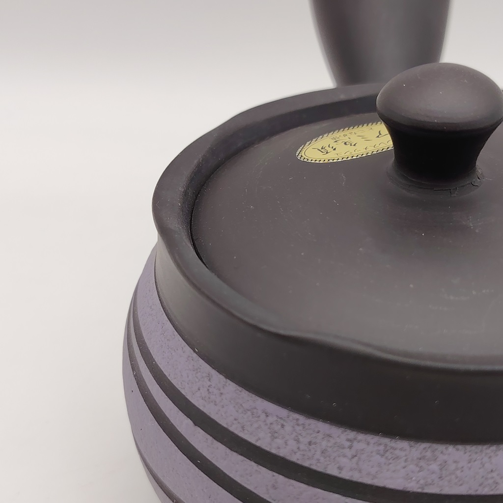 Kyusu nera con spirali viola - 340ml - immagine 7
