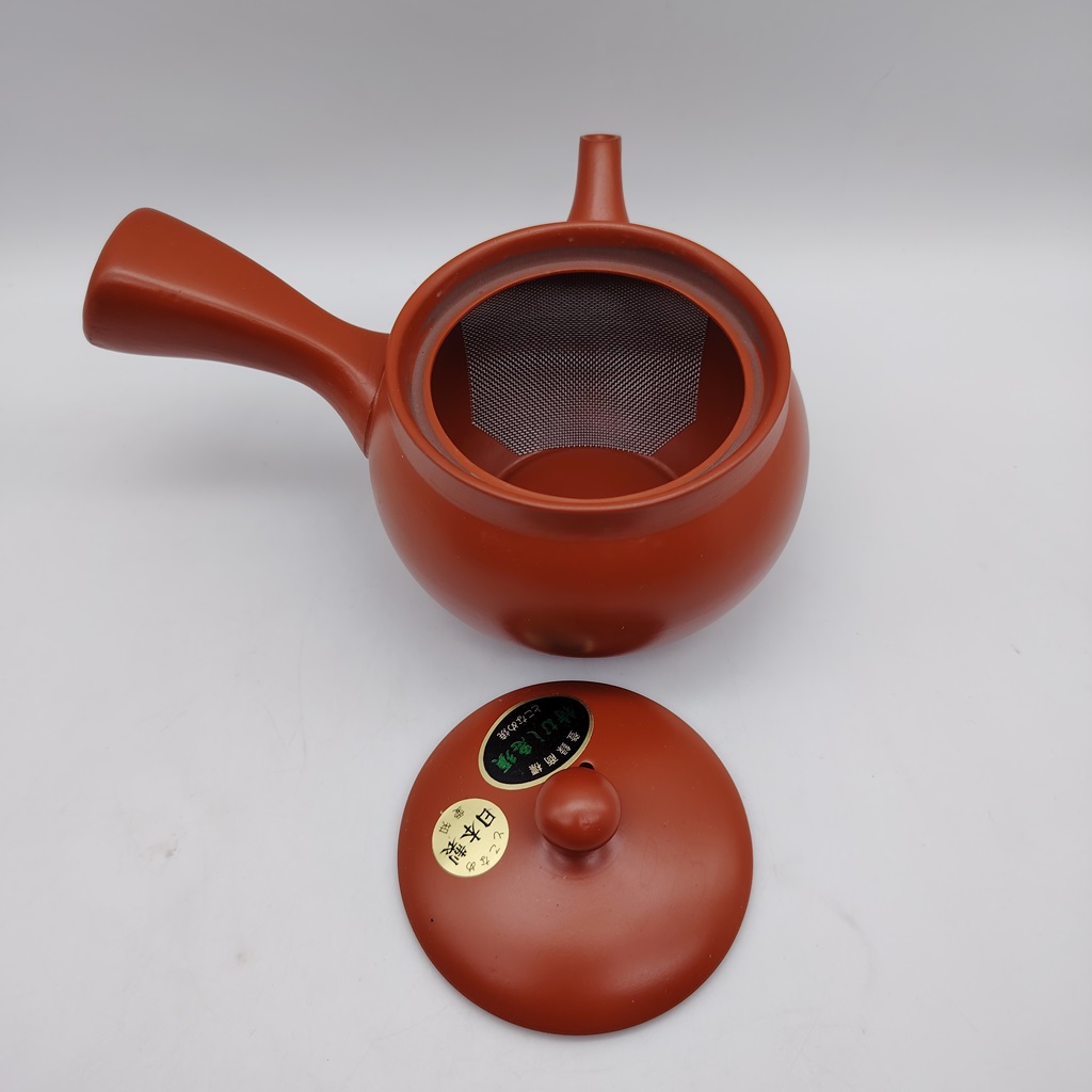 Kyusu tonda in ceramica rossa var.2 - 360ml - immagine 2