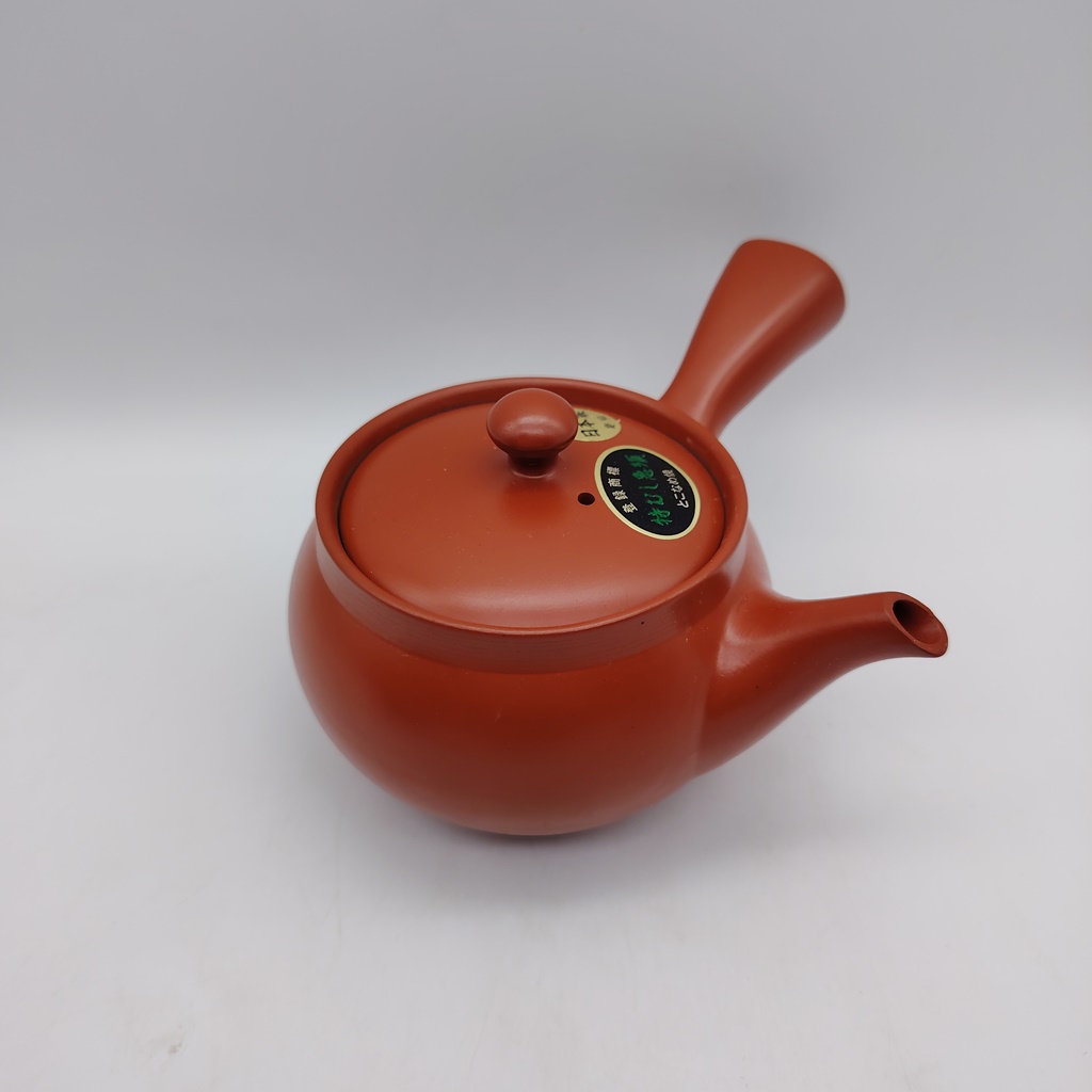 Kyusu tonda in ceramica rossa var.2 - 360ml - immagine 3