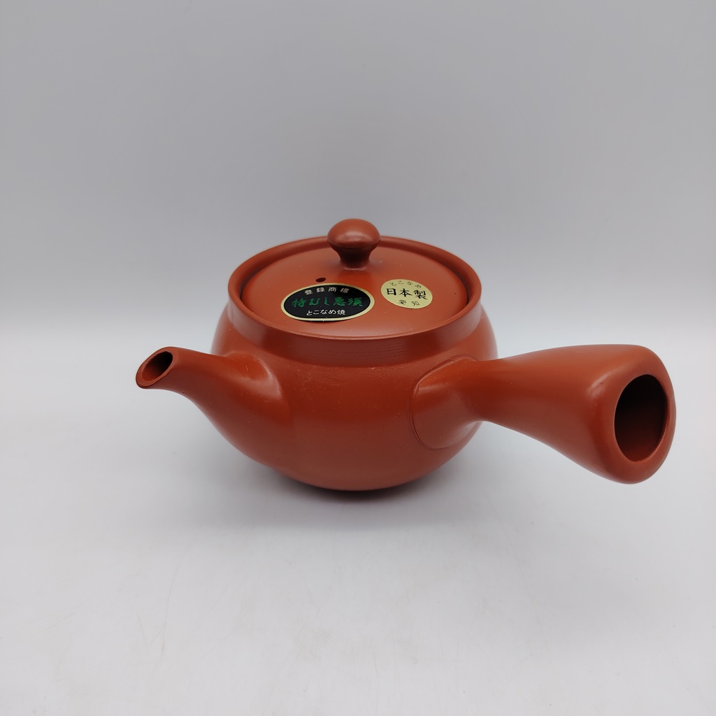 Kyusu tonda in ceramica rossa var.2 - 360ml - immagine 4