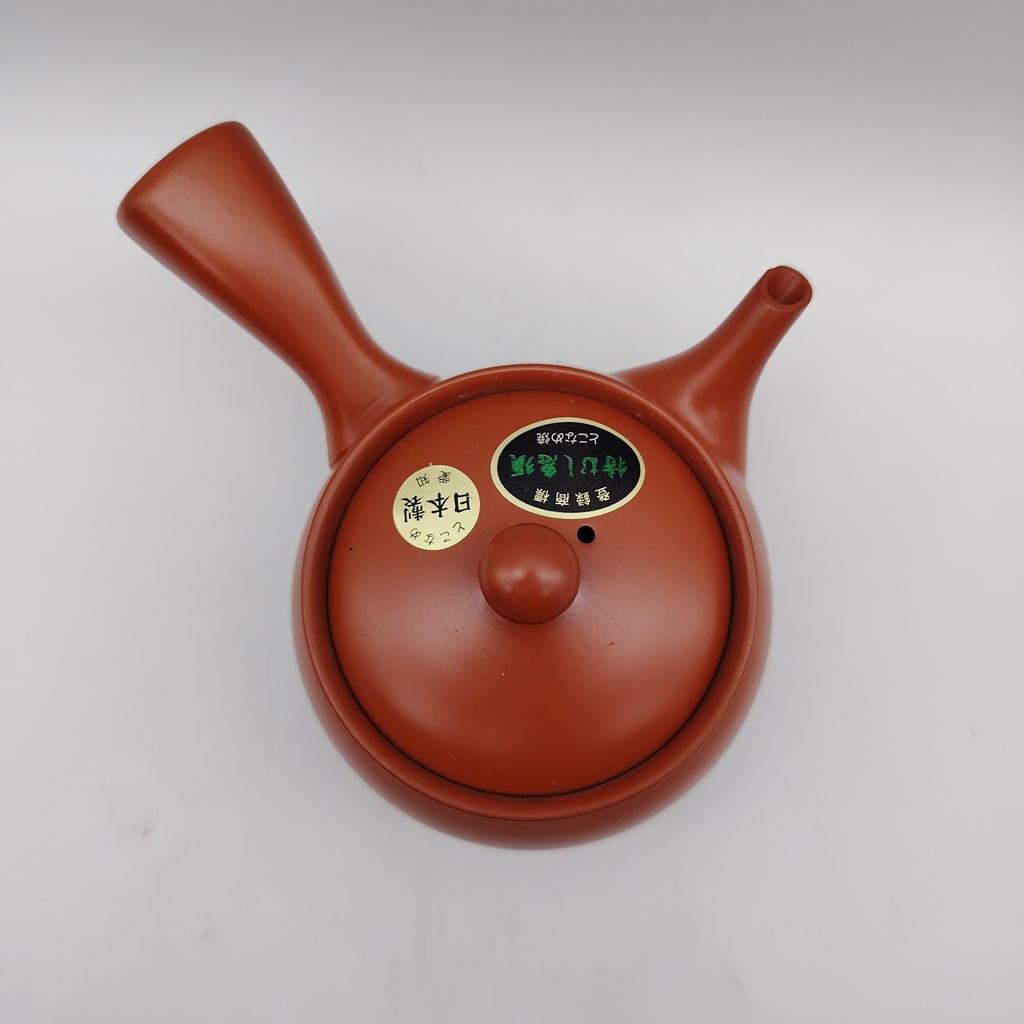 Kyusu tonda in ceramica rossa var.2 - 360ml - immagine 5
