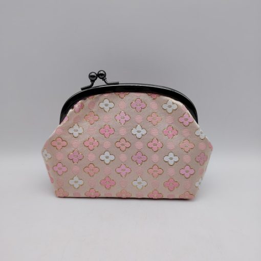 Pochette artigianale da Kyoto - Rosa con fiorellini
