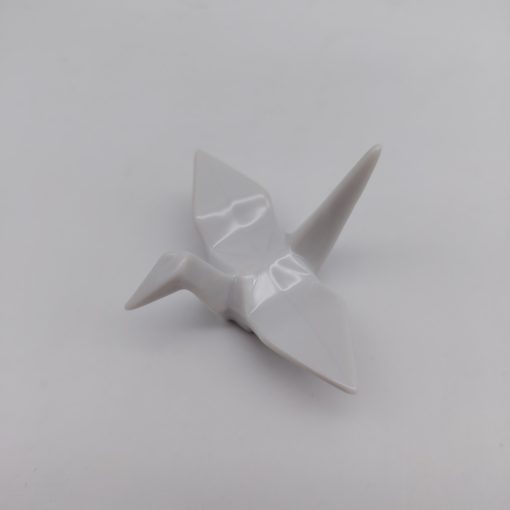 Poggiabacchette "Gru Origami" bianco