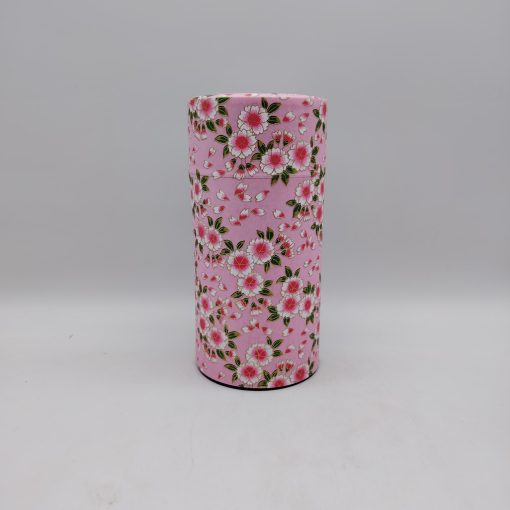 Porta tè in carta washi L - rosa con fiori di ciliegio