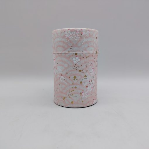 Porta tè in carta washi M - rosa e oro con "ume"