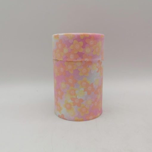 Porta tè in carta washi M - rosa pastello con fiori di ciliegio