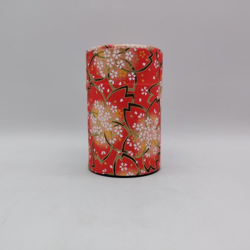 Porta tè in carta washi M - rosso fantasia di sakura