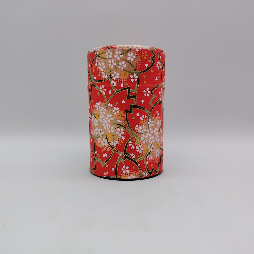 Porta tè in carta washi M - rosso fantasia di sakura