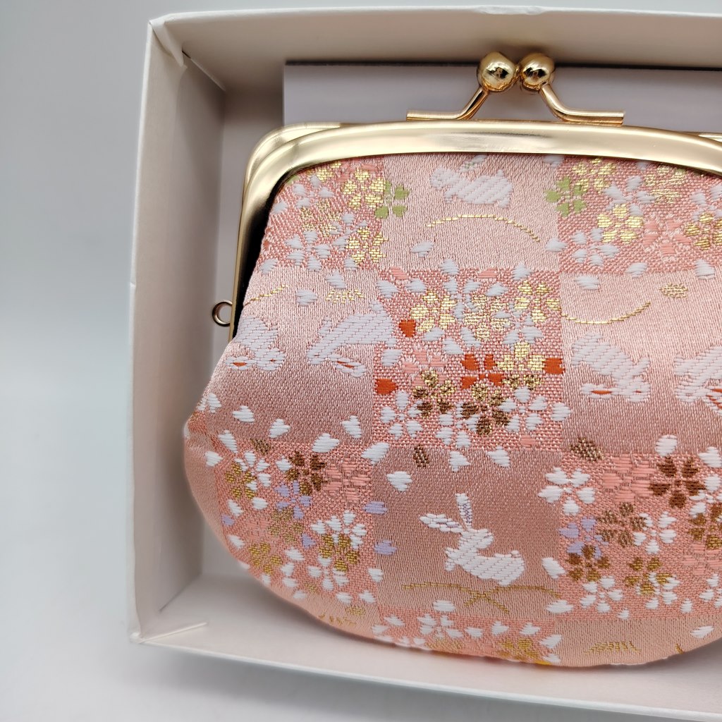 Portamonete artigianale da Kyoto M - Rosa con coniglietti - immagine 5