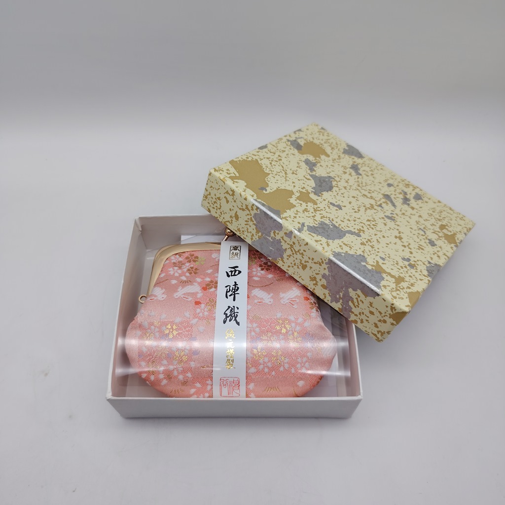 Portamonete artigianale da Kyoto M - Rosa con coniglietti - immagine 3