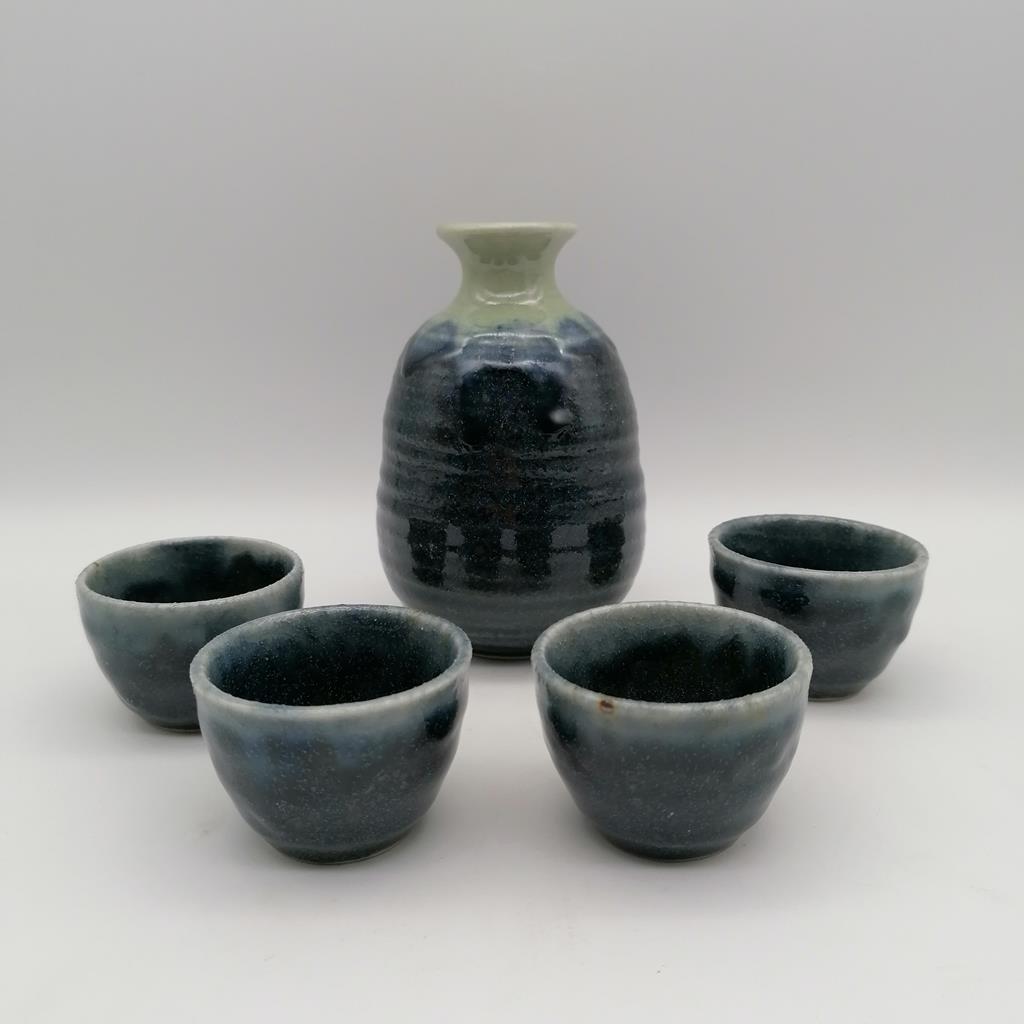 Set da sake blu indigo