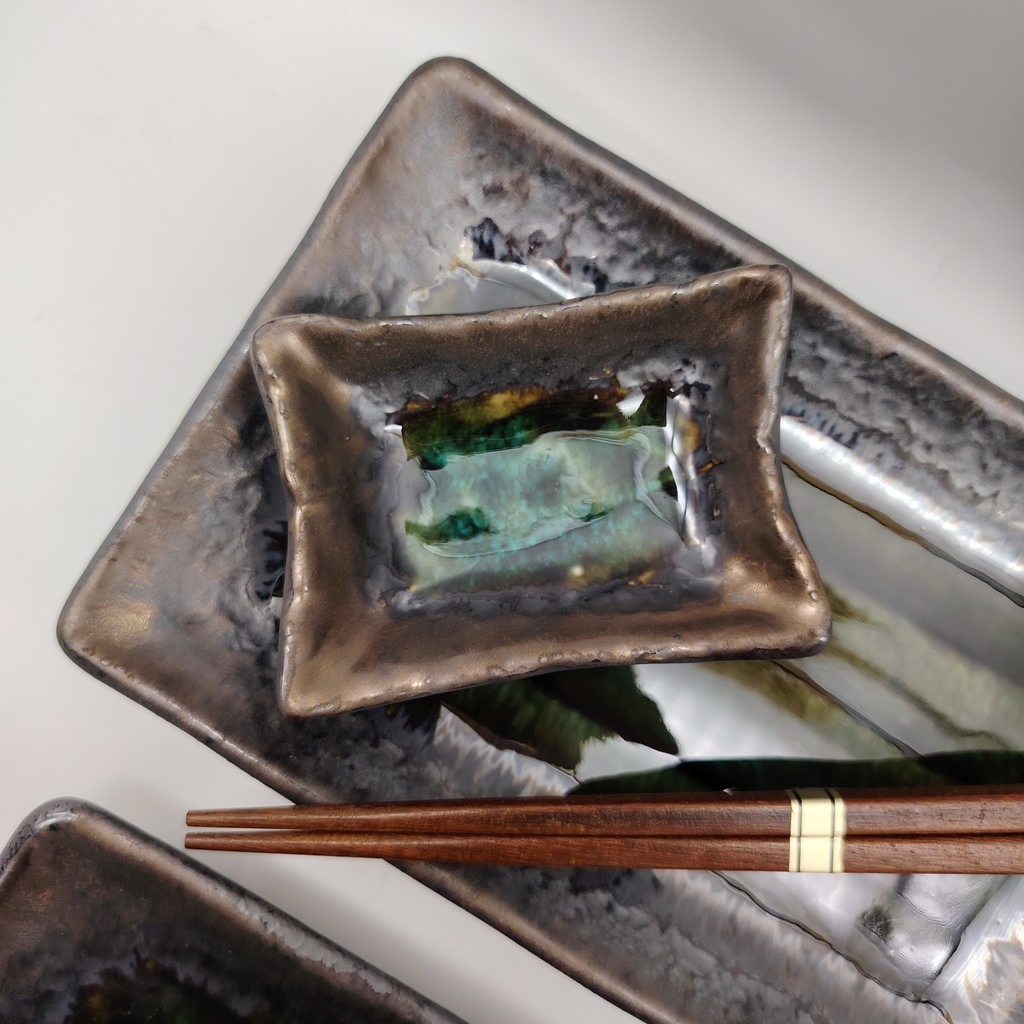 Set da sushi per 2 persone bronzo/verde - immagine 2