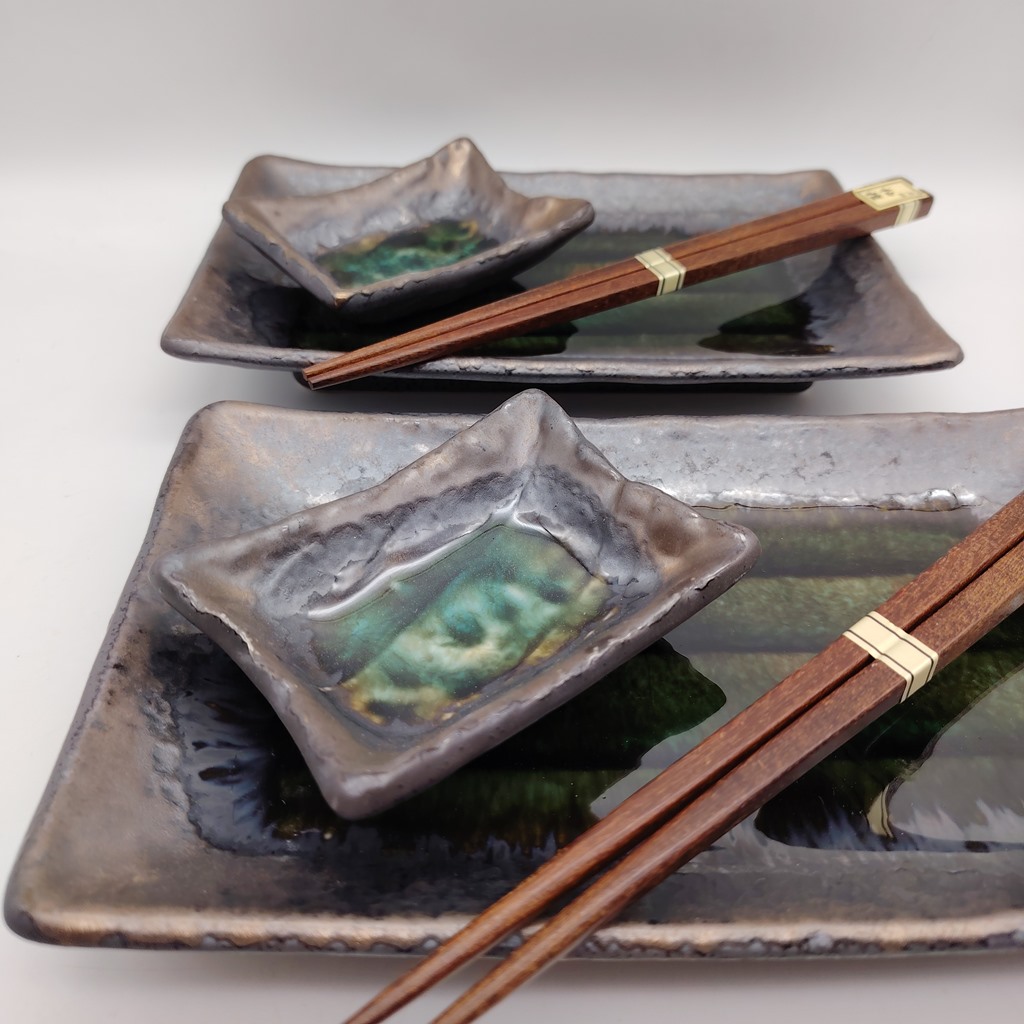 Set da sushi per 2 persone bronzo/verde - immagine 3