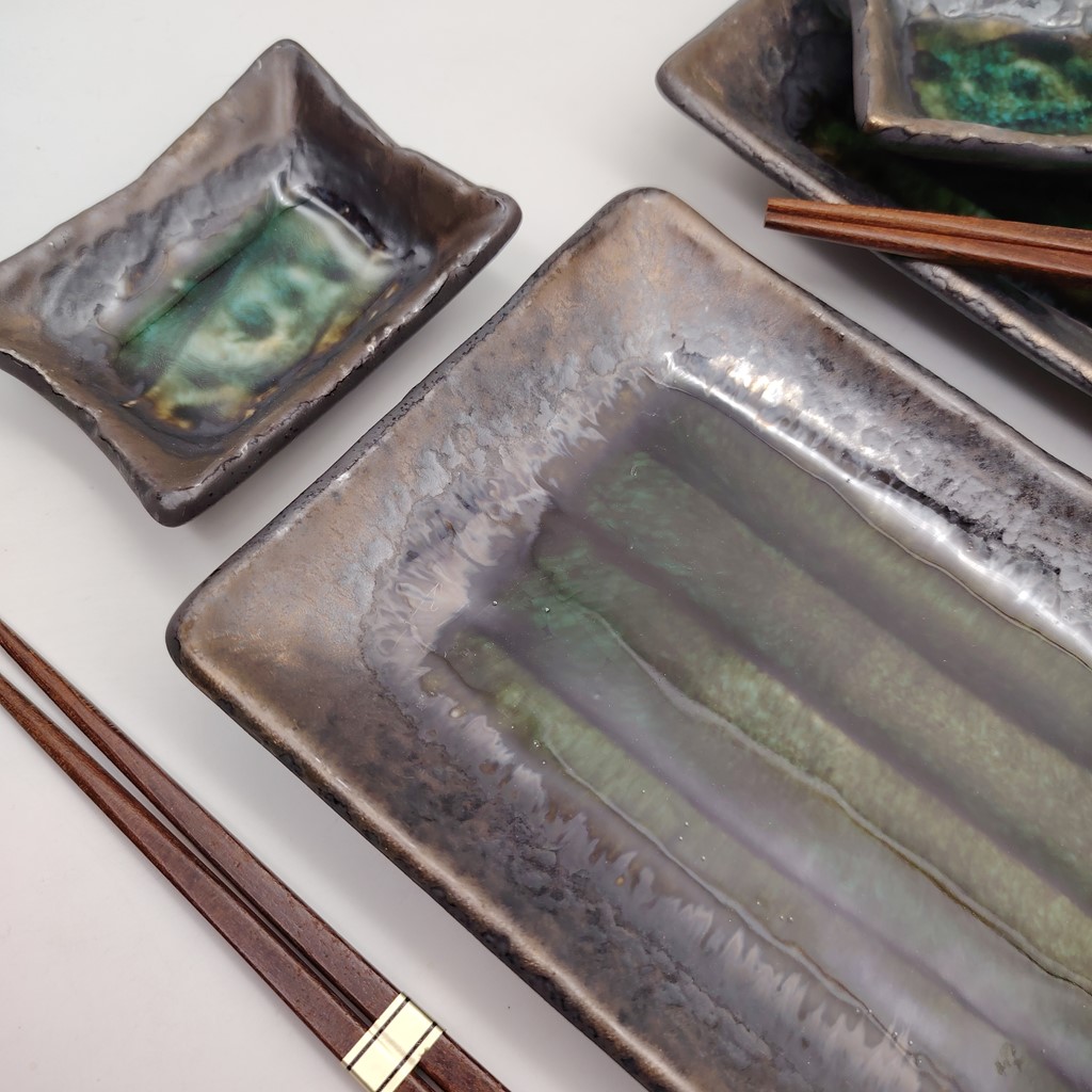 Set da sushi per 2 persone bronzo/verde - immagine 4