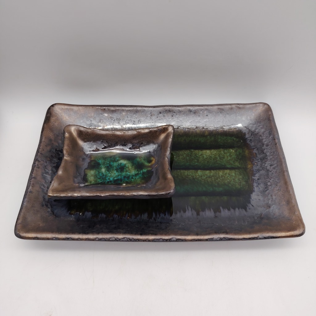 Set da sushi per 2 persone bronzo/verde - immagine 5