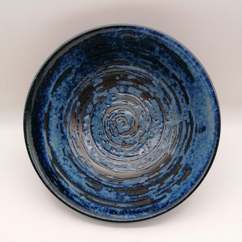 Set di due ciotole da ramen blu con spirali nere - immagine 2