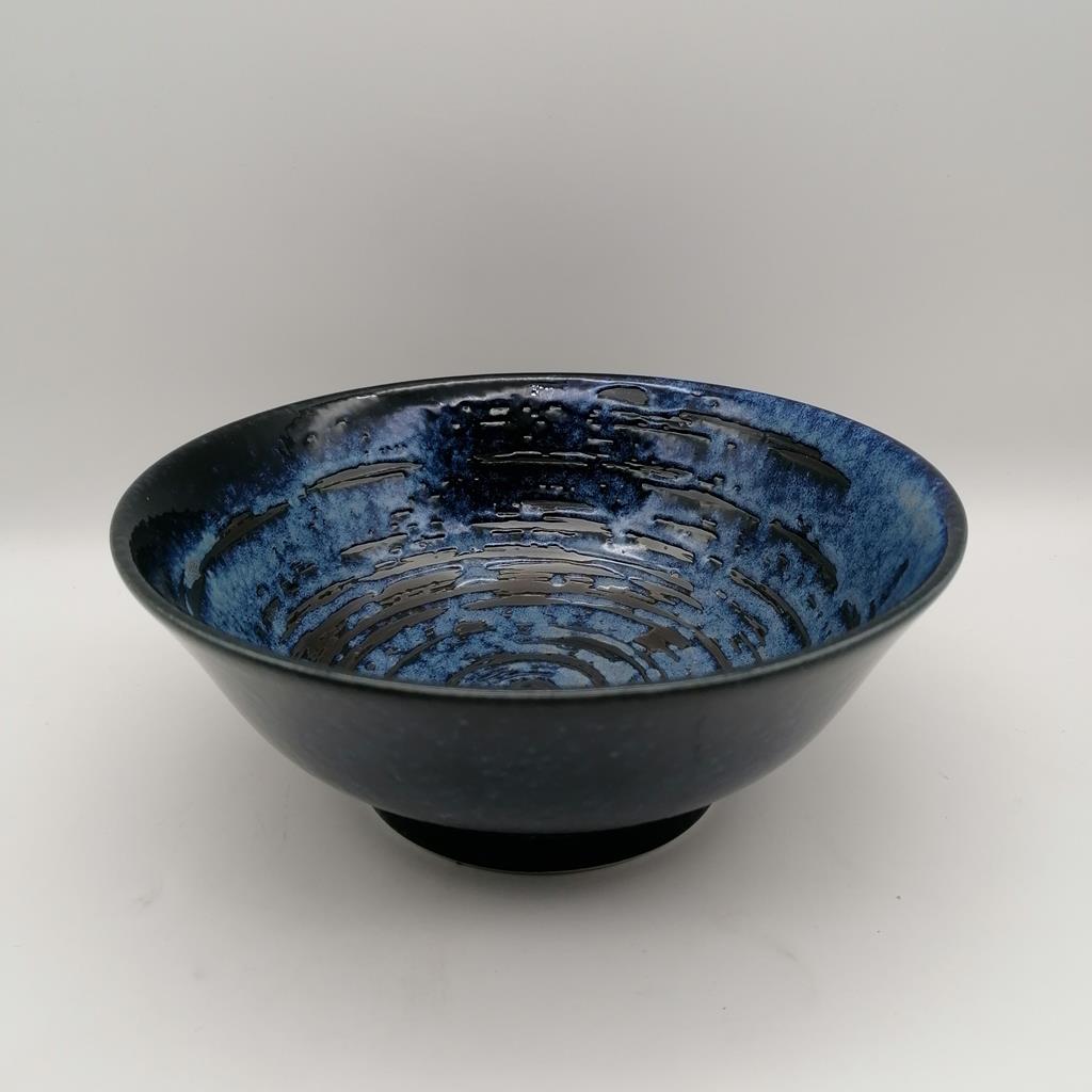 Set di due ciotole da ramen blu con spirali nere - immagine 3
